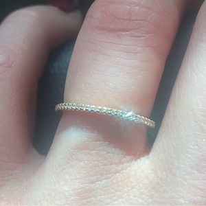 Dainty rose gold and Diamond eternity band